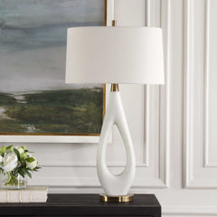 Promenade White Table Lamp - Ornate Home