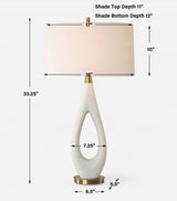 Promenade White Table Lamp - Ornate Home