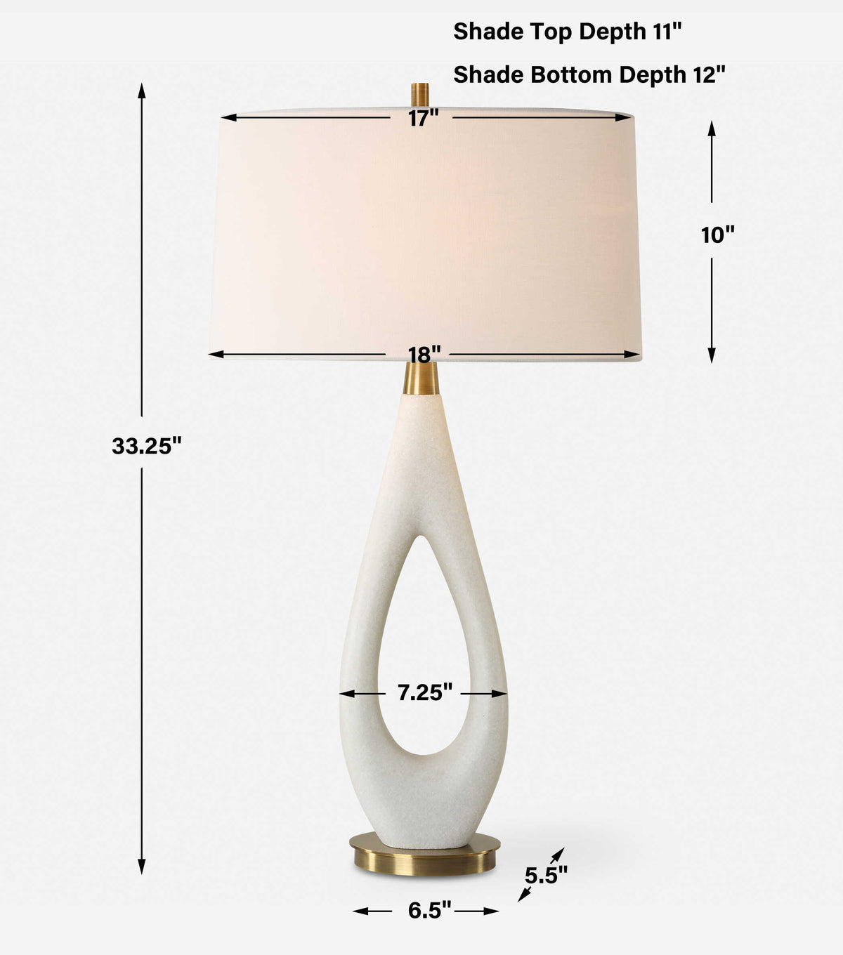 Promenade White Table Lamp - Ornate Home