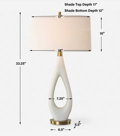 Promenade White Table Lamp - Ornate Home