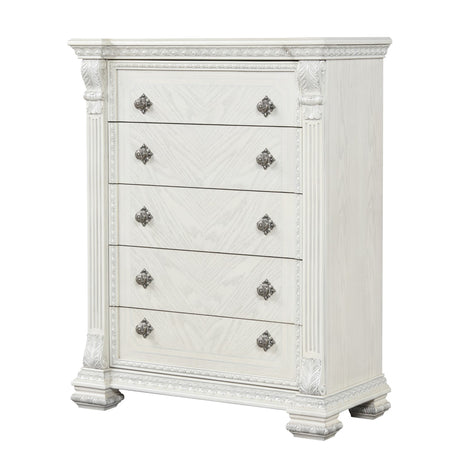 Promenade Wire Brushed White Chest - Ornate Home