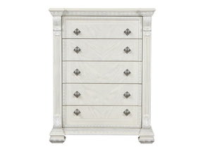 Promenade Wire Brushed White Chest - Ornate Home