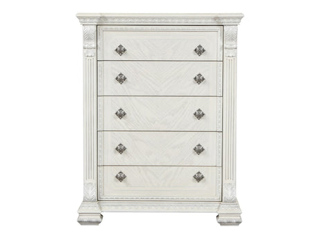 Promenade Wire Brushed White Chest - Ornate Home