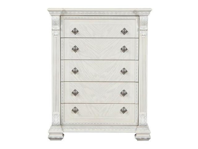 Promenade Wire Brushed White Chest - Ornate Home