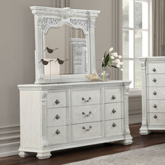 Promenade Wire Brushed White Dresser - Ornate Home