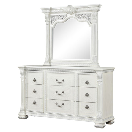 Promenade Wire Brushed White Dresser - Ornate Home