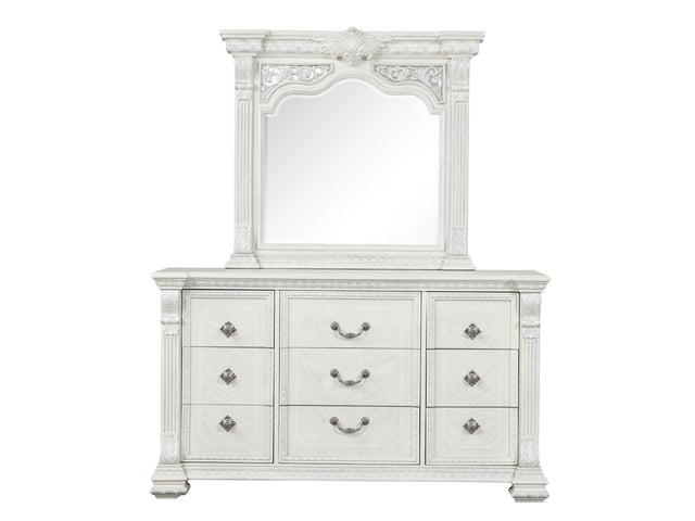 Promenade Wire Brushed White Dresser - Ornate Home