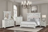 Promenade Wire Brushed White Eastern King Bed - Ornate Home