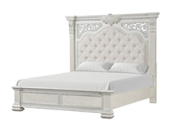 Promenade Wire Brushed White Eastern King Bed - Ornate Home