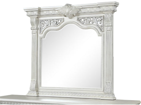 Promenade Wire Brushed White Mirror - Ornate Home
