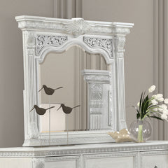 Promenade Wire Brushed White Mirror - Ornate Home