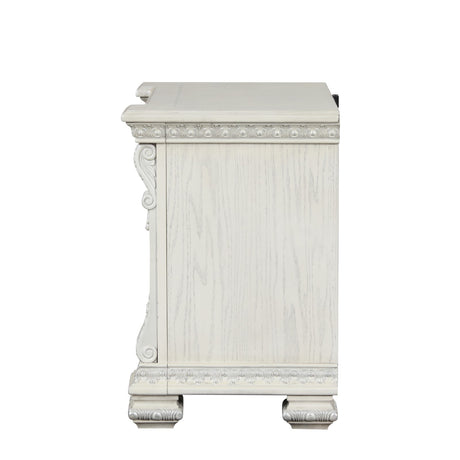 Promenade Wire Brushed White Nightstand - Ornate Home