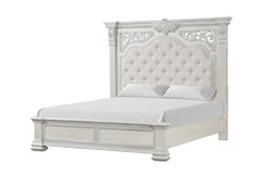 Promenade Wire Brushed White Queen 4 Piece Bedroom Set - Ornate Home