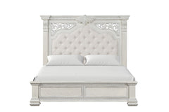 Promenade Wire Brushed White Queen 4 Piece Bedroom Set - Ornate Home