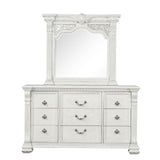 Promenade Wire Brushed White Queen 4 Piece Bedroom Set - Ornate Home
