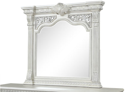 Promenade Wire Brushed White Queen 4 Piece Bedroom Set - Ornate Home