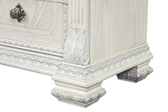 Promenade Wire Brushed White Queen 5 Piece Bedroom Set w/Chest - Ornate Home