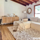 Prompton Cream Plush Area Rug - Ornate Home