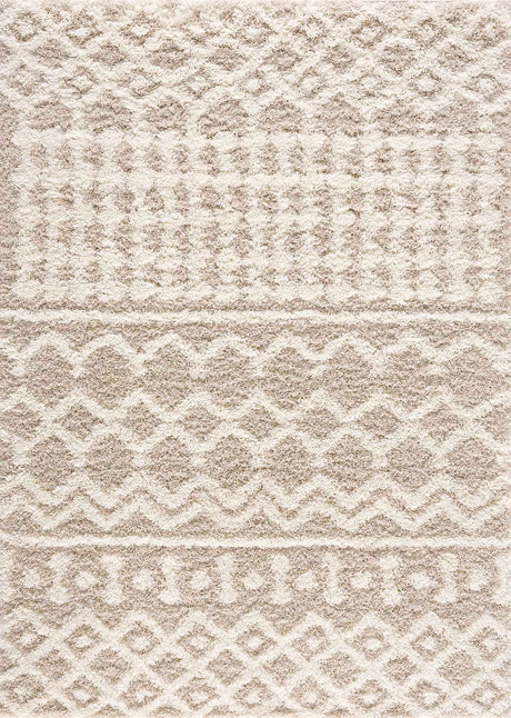Prompton Cream Plush Area Rug - Ornate Home