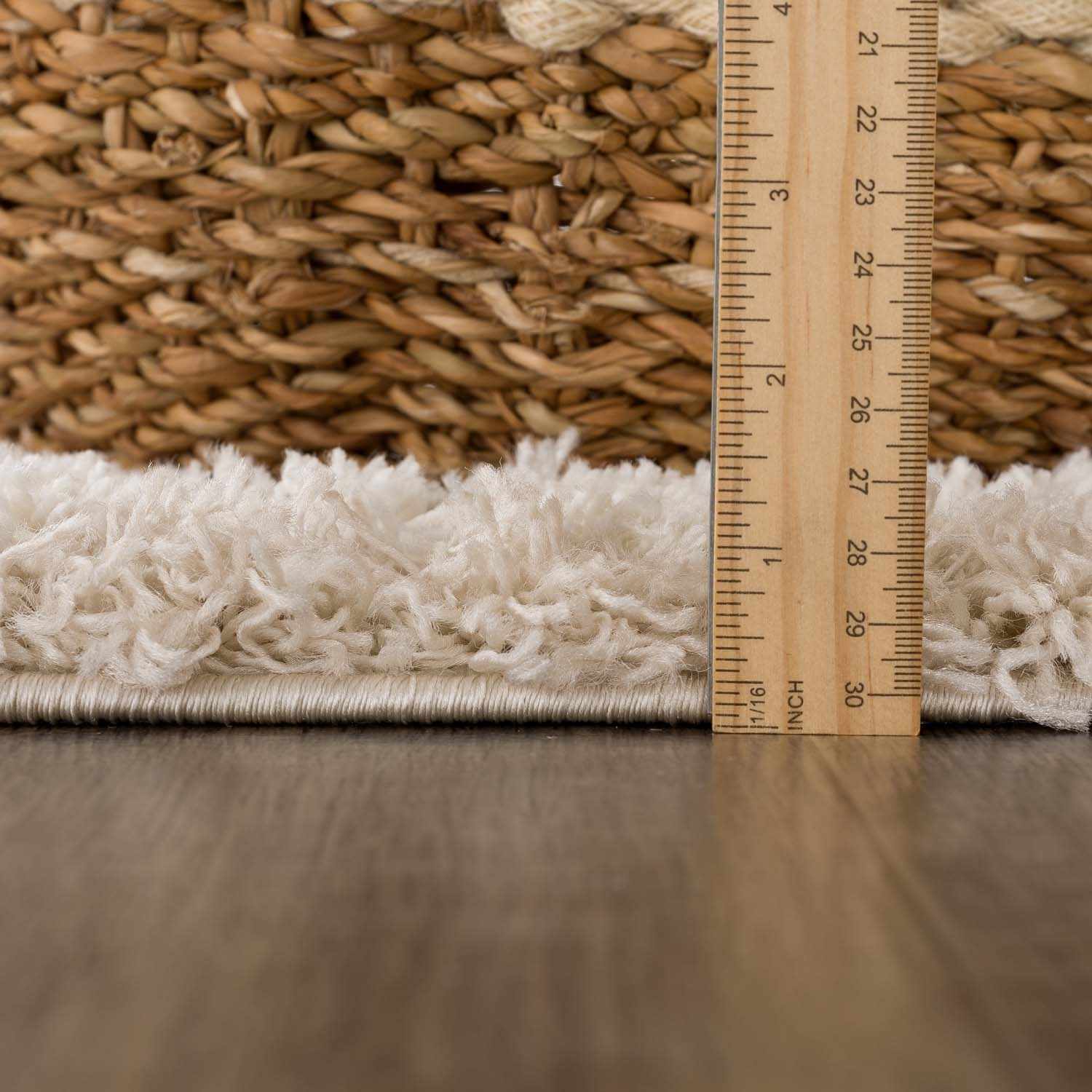 Prompton Cream Plush Area Rug - Ornate Home