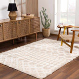 Prompton Cream Plush Area Rug - Ornate Home