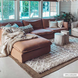 Prompton Cream Plush Area Rug - Ornate Home