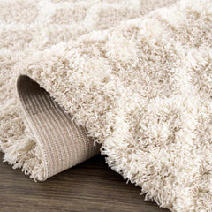 Prompton Cream Plush Area Rug - Ornate Home