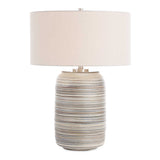 Prospect Blue/Brown/White Ceramic Large Table Lamp - Ornate Home