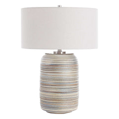 Prospect Blue/Brown/White Ceramic Large Table Lamp - Ornate Home