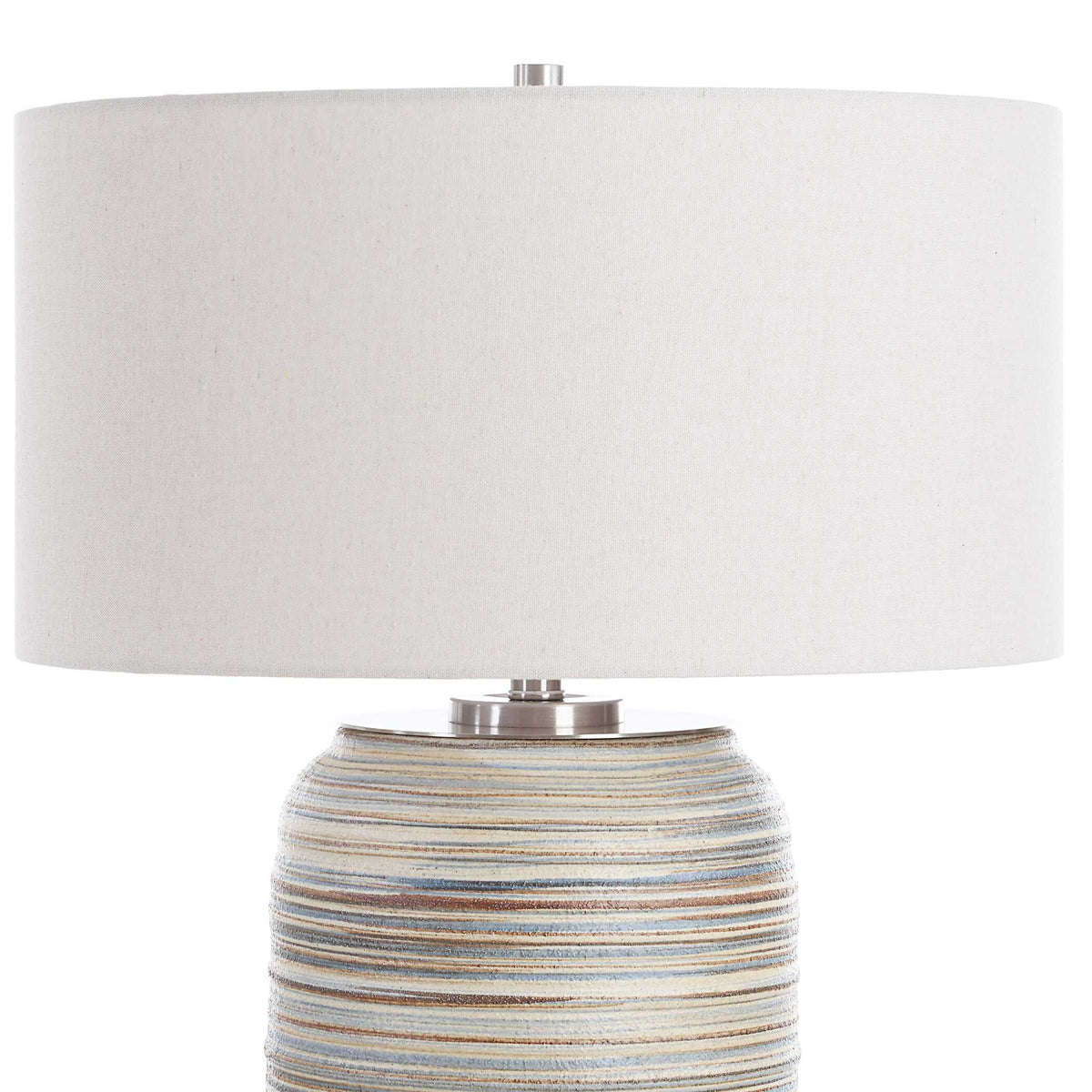 Prospect Blue/Brown/White Ceramic Large Table Lamp - Ornate Home