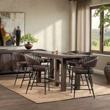 Provence Cocoa Brown 84" Rectangular Counter Table