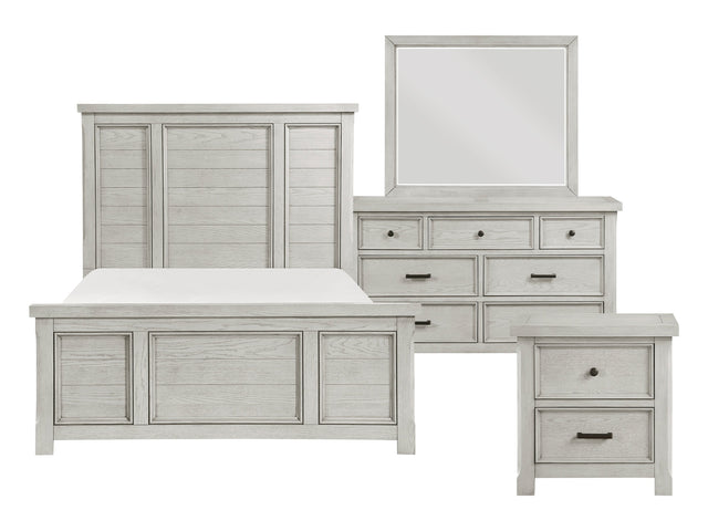 Providence Light Gray 4-piece Queen Bedroom Set - Ornate Home