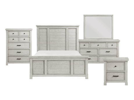 Providence Light Gray 5-Piece Queen Bedroom Set - Ornate Home