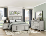 Providence Light Gray Queen Bed - Ornate Home