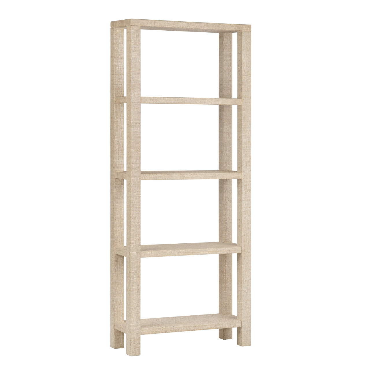 Providence Tan 4 Shelf Rafia Etagere - Ornate Home