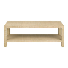 Providence Tan Rafia Cocktail Table - Ornate Home
