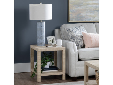 Providence Tan Rafia End Table - Ornate Home