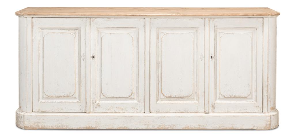 Provincial Living White Sideboard (4 Door) - Ornate Home