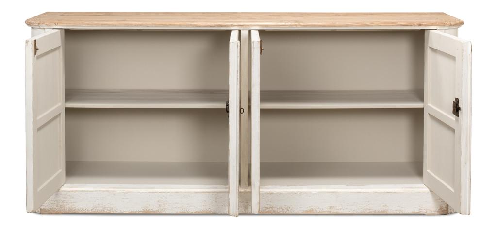 Provincial Living White Sideboard (4 Door) - Ornate Home