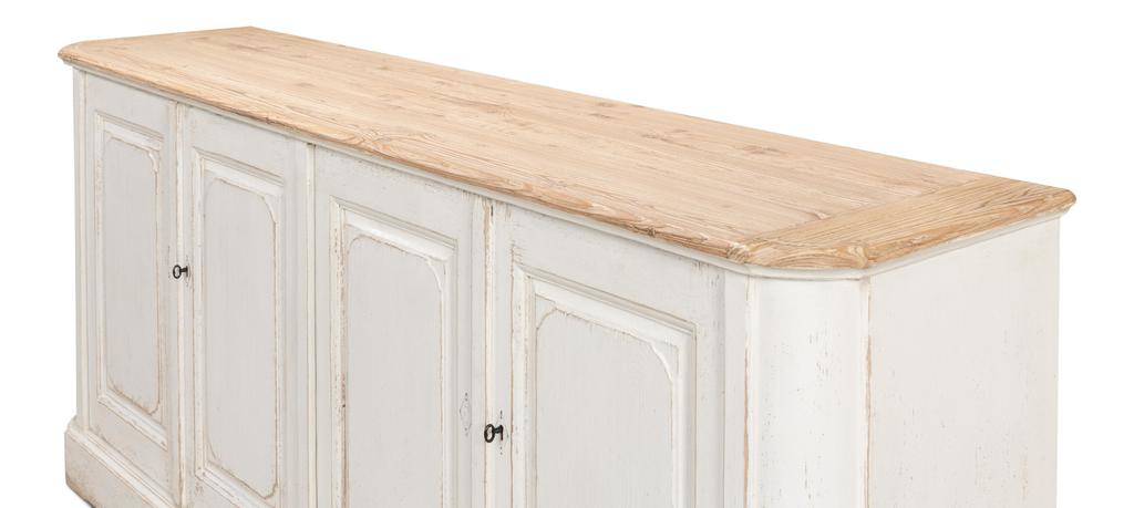 Provincial Living White Sideboard (4 Door) - Ornate Home