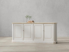 Provincial Living White Sideboard (4 Door) - Ornate Home
