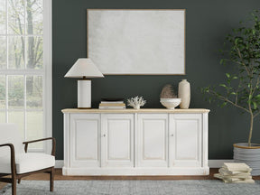 Provincial Living White Sideboard (4 Door) - Ornate Home