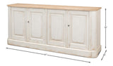 Provincial Living White Sideboard (4 Door) - Ornate Home