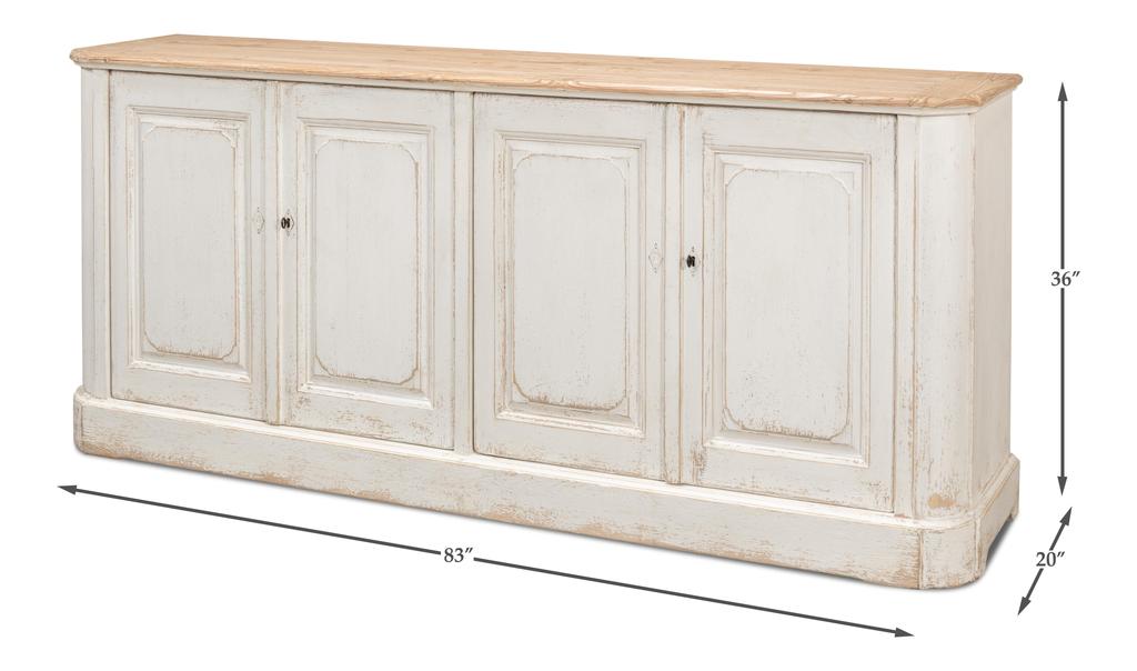 Provincial Living White Sideboard (4 Door) - Ornate Home