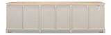 Provincial Living White Sideboard (6 Door) - Ornate Home