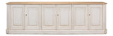 Provincial Living White Sideboard (6 Door) - Ornate Home