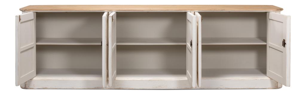 Provincial Living White Sideboard (6 Door) - Ornate Home