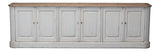 Provincial Living White Sideboard (6 Door) - Ornate Home