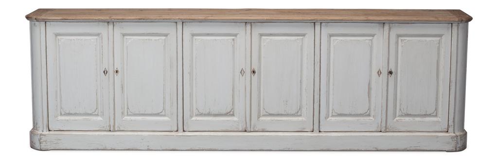 Provincial Living White Sideboard (6 Door) - Ornate Home