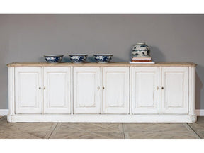Provincial Living White Sideboard (6 Door) - Ornate Home